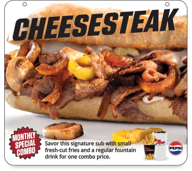 The Chicken Parmesan sub is the monthly special